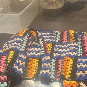 POL Colorful Crochet Women's Sweater